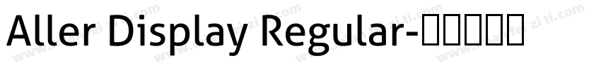 Aller Display Regular字体转换